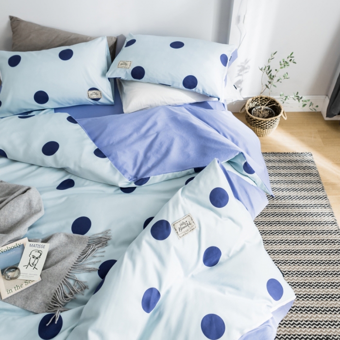 91家纺网 家纺一手货源 找家纺 棉生活 2019新款轻奢简约系列四件套 波利