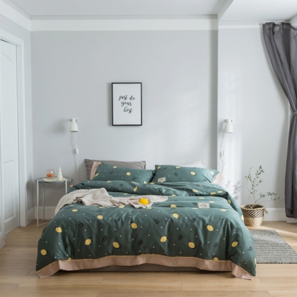 棉生活 2019新款轻奢简约系列四件套 柠檬