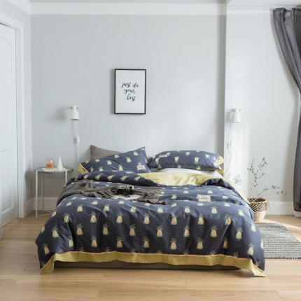 棉生活 2019新款轻奢简约系列四件套 菠萝