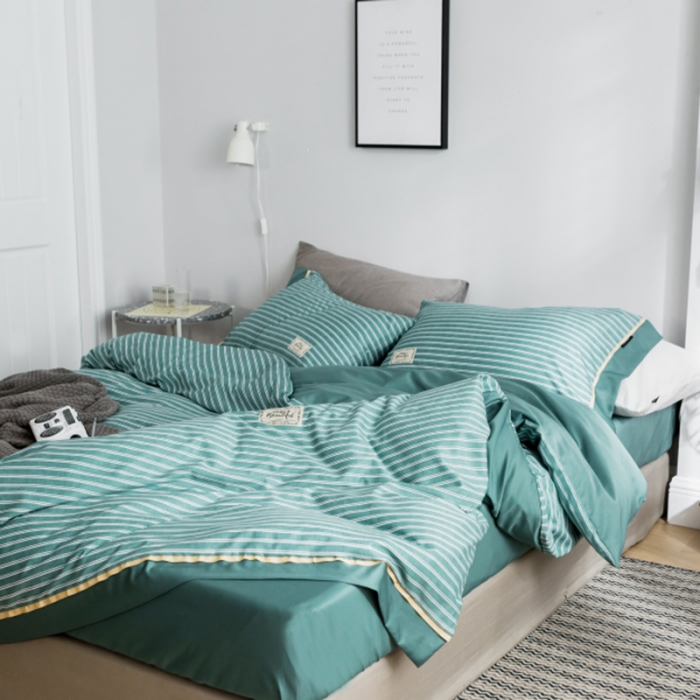 91家纺网 家纺一手货源 找家纺 棉生活 2019新款轻奢简约系列四件套 林恩