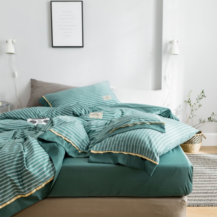 91家纺网 家纺一手货源 找家纺 棉生活 2019新款轻奢简约系列四件套 林恩