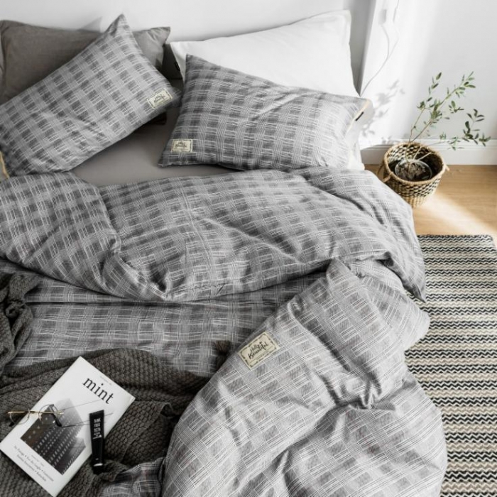 91家纺网 家纺一手货源 找家纺 棉生活 2019新款轻奢简约系列四件套 曼迪