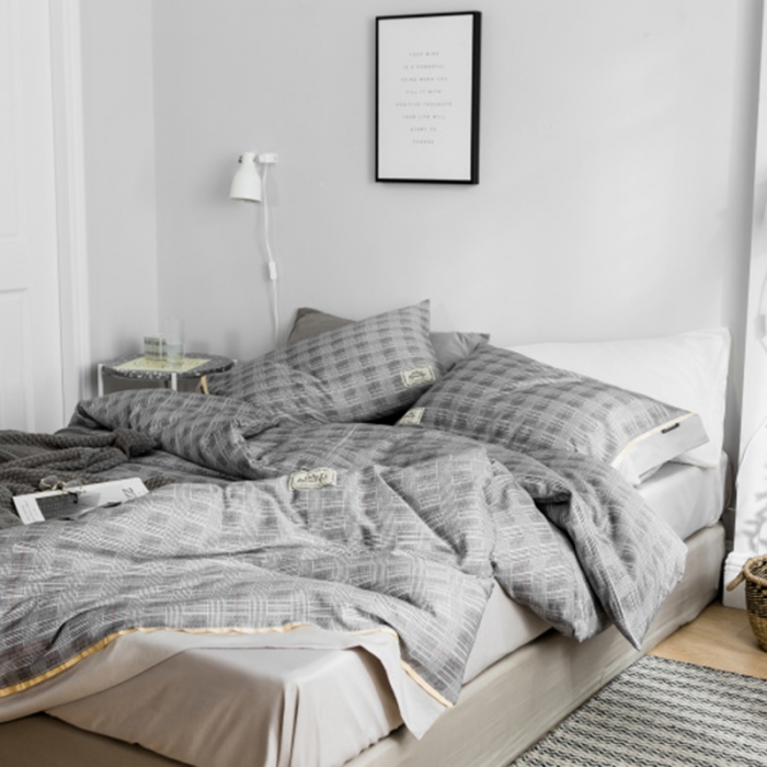 91家纺网 家纺一手货源 找家纺 棉生活 2019新款轻奢简约系列四件套 曼迪