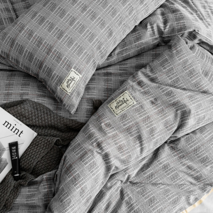 91家纺网 家纺一手货源 找家纺 棉生活 2019新款轻奢简约系列四件套 曼迪