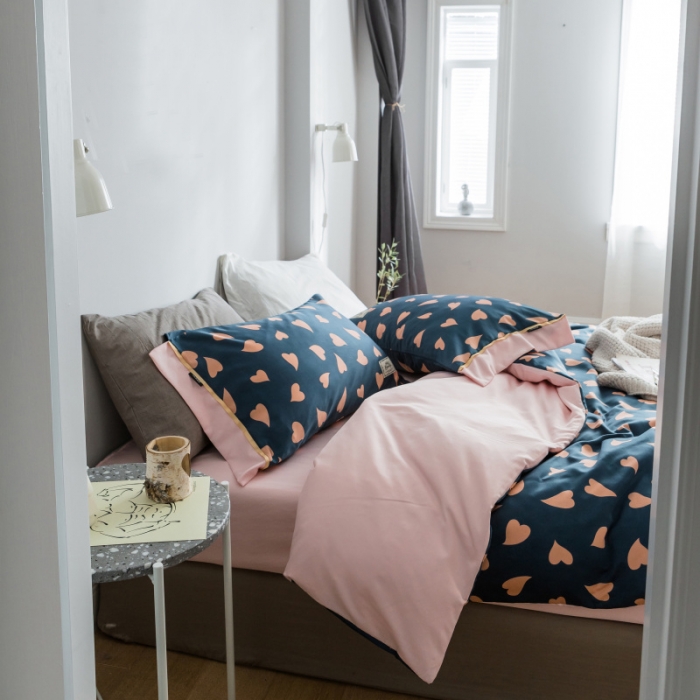 91家纺网 家纺一手货源 找家纺 棉生活 2019新款轻奢简约系列四件套 甜心