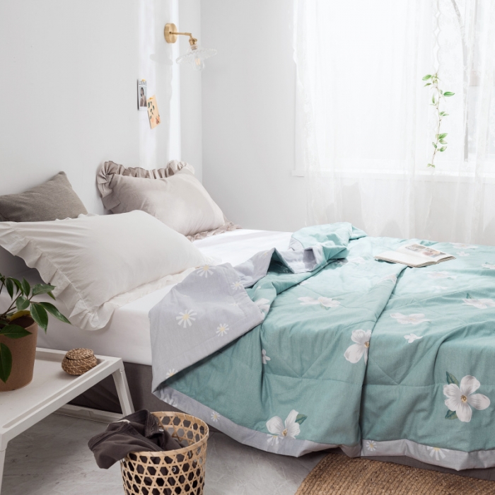 91家纺网 家纺一手货源 找家纺 棉生活 2019新款全棉棉花夏被 缤纷花朵