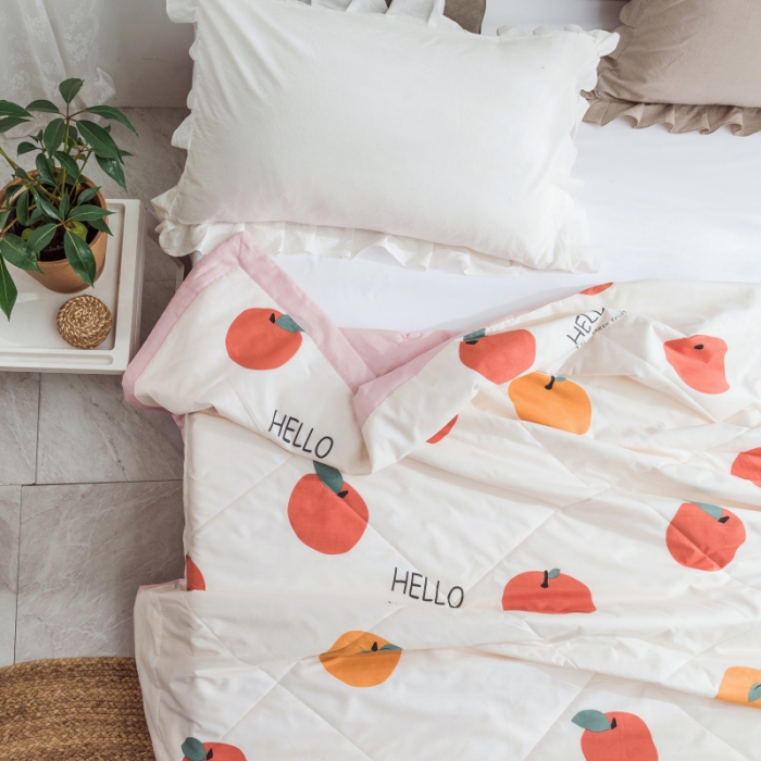 91家纺网 家纺一手货源 找家纺 棉生活 2019新款全棉棉花夏被 快乐水果