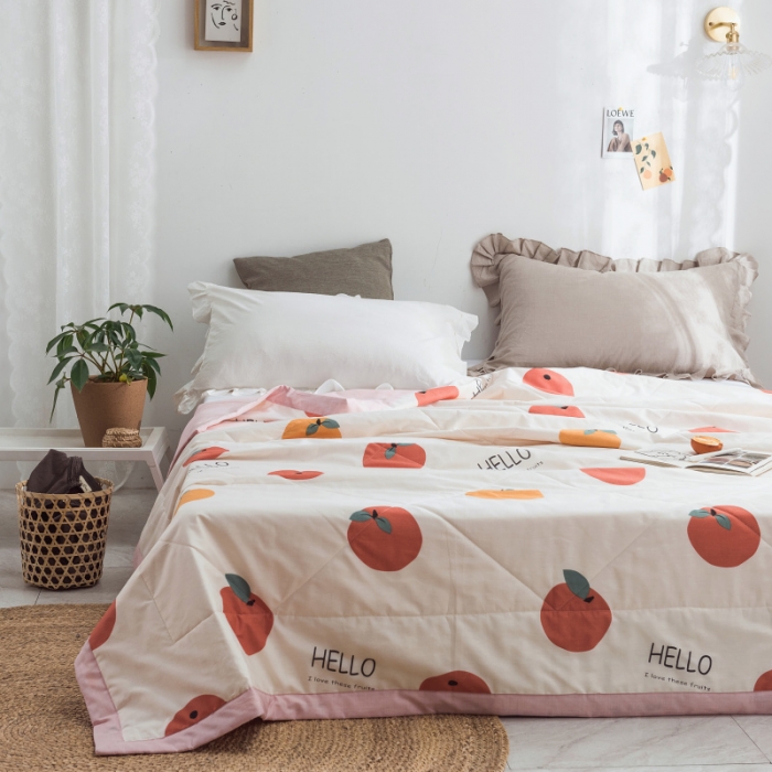 91家纺网 家纺一手货源 找家纺 棉生活 2019新款全棉棉花夏被 快乐水果