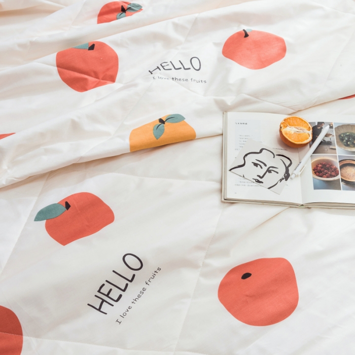 91家纺网 家纺一手货源 找家纺 棉生活 2019新款全棉棉花夏被 快乐水果