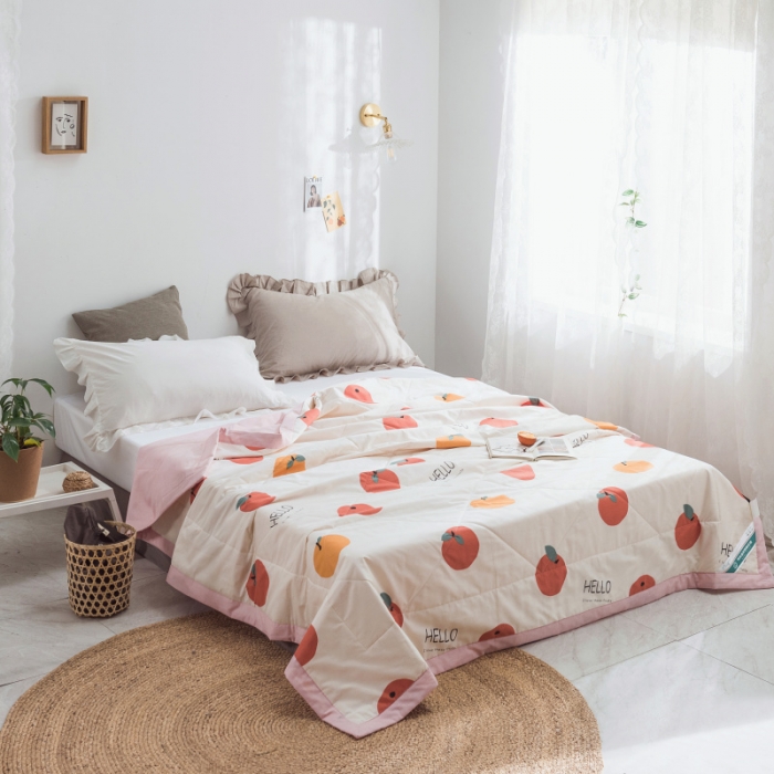 91家纺网 家纺一手货源 找家纺 棉生活 2019新款全棉棉花夏被 快乐水果