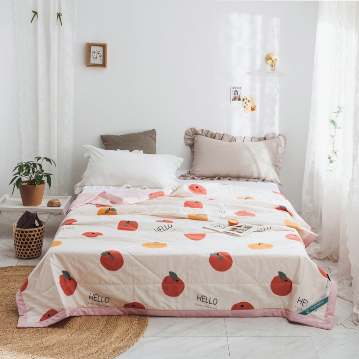 91家纺网 家纺一手货源 找家纺 棉生活 2019新款全棉棉花夏被 快乐水果