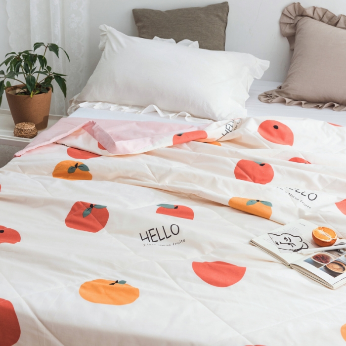 91家纺网 家纺一手货源 找家纺 棉生活 2019新款全棉棉花夏被 快乐水果