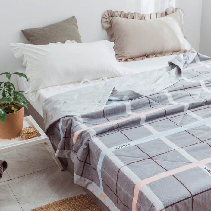 91家纺网 家纺一手货源 找家纺 棉生活 2019新款全棉棉花夏被 绅士咖