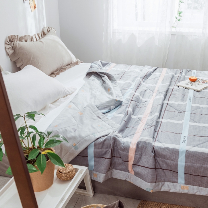 91家纺网 家纺一手货源 找家纺 棉生活 2019新款全棉棉花夏被 绅士咖