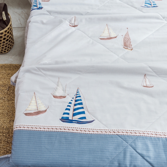 91家纺网 家纺一手货源 找家纺 棉生活 2019新款全棉棉花夏被 一帆风顺