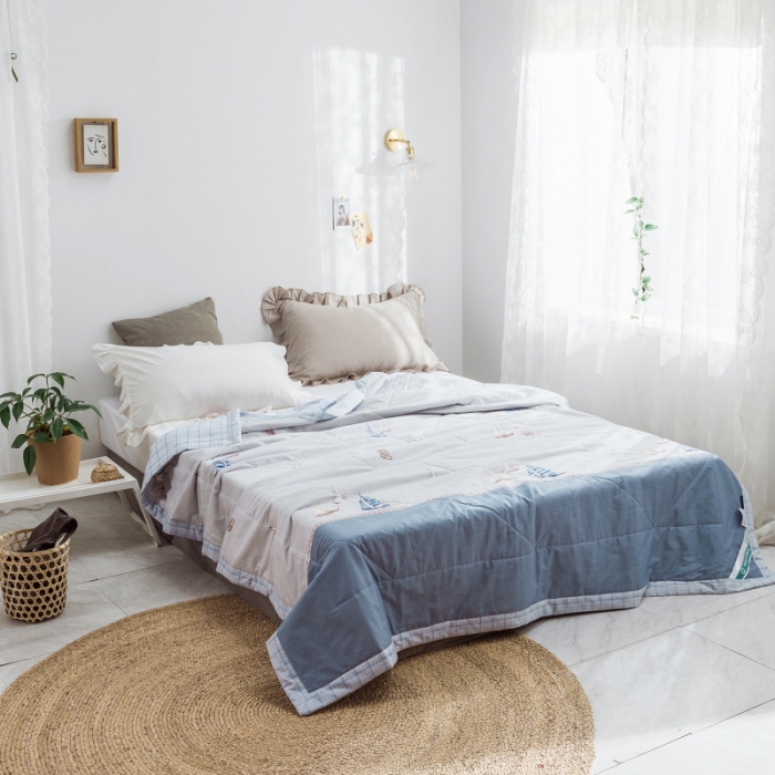 91家纺网 家纺一手货源 找家纺 棉生活 2019新款全棉棉花夏被 一帆风顺