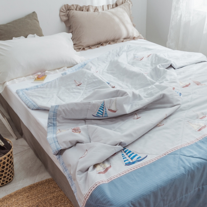 91家纺网 家纺一手货源 找家纺 棉生活 2019新款全棉棉花夏被 一帆风顺