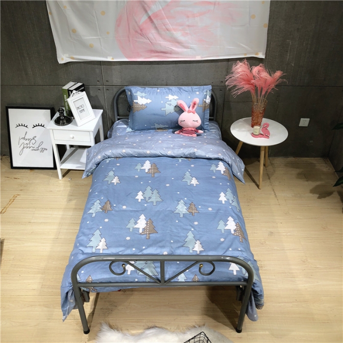 91家纺网 家纺一手货源 找家纺 棉生活 2019新款学生三件套 北欧森林