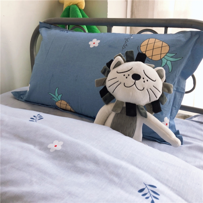 91家纺网 家纺一手货源 找家纺 棉生活 2019新款学生三件套 菠萝物语