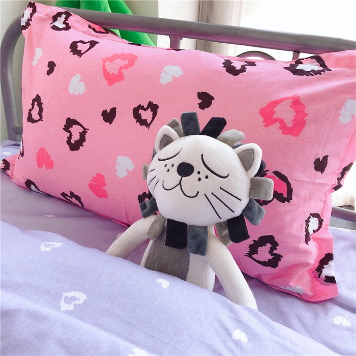 91家纺网 家纺一手货源 找家纺 棉生活 2019新款学生三件套 点击时尚粉