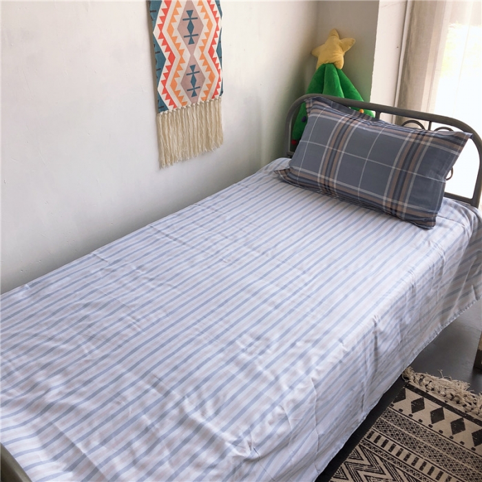 91家纺网 家纺一手货源 找家纺 棉生活 2019新款学生三件套 君雅华格灰