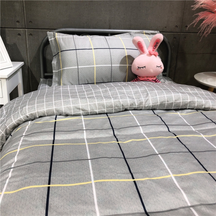 91家纺网 家纺一手货源 找家纺 棉生活 2019新款学生三件套 绅士咖