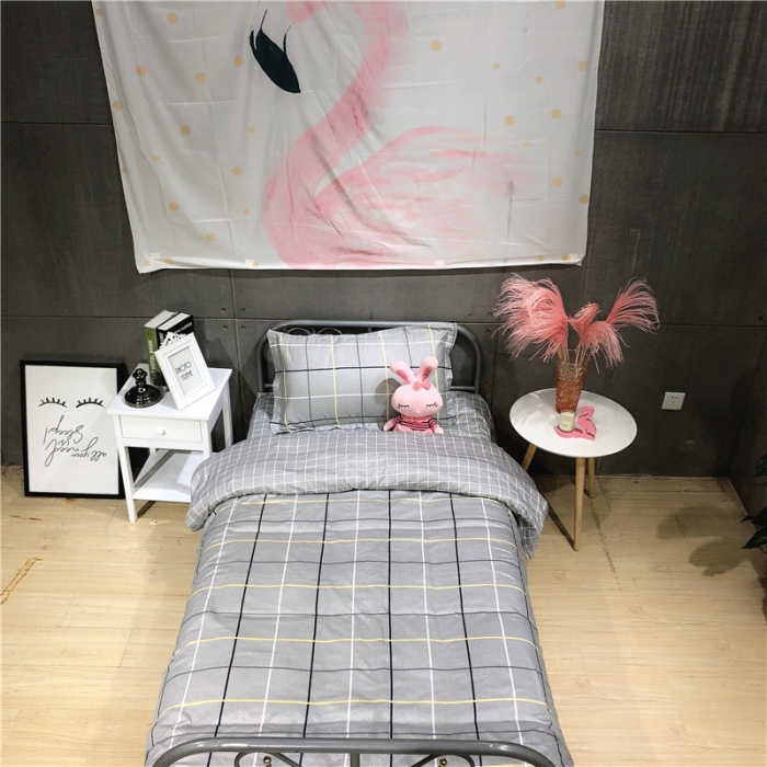 91家纺网 家纺一手货源 找家纺 棉生活 2019新款学生三件套 绅士咖