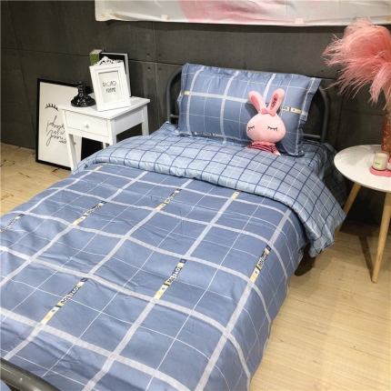 棉生活 2019新款学生三件套 时间旅行蓝