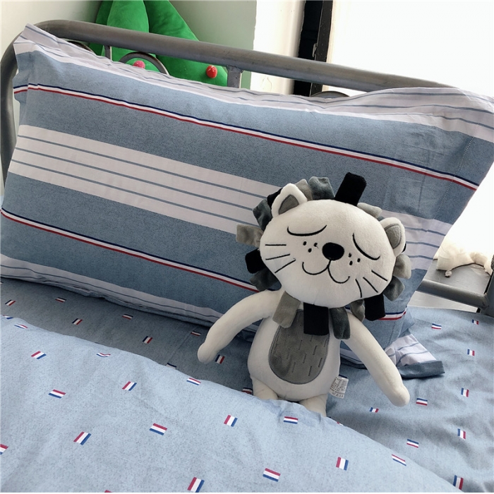 91家纺网 家纺一手货源 找家纺 棉生活 2019新款学生三件套 天空蓝