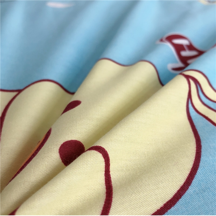 91家纺网 家纺一手货源 找家纺 棉生活 2019新款学生三件套 小黄鸭蓝