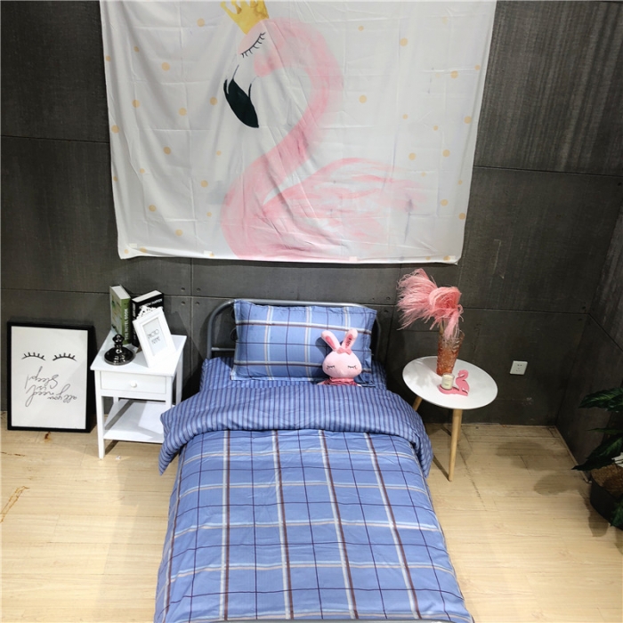 91家纺网 家纺一手货源 找家纺 棉生活 2019新款学生三件套 悠闲假日