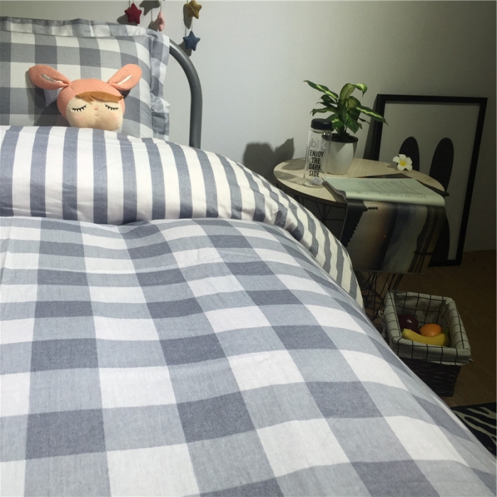 91家纺网 家纺一手货源 找家纺 棉生活 2019新款学生三件套 格调灰