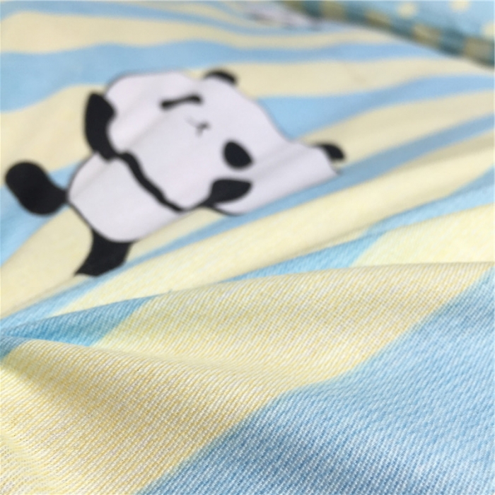 91家纺网 家纺一手货源 找家纺 棉生活 2019新款学生三件套 萌宝熊猫