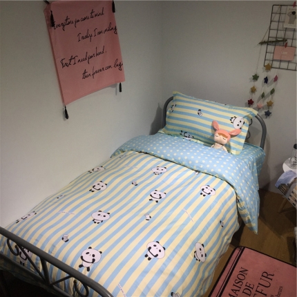 棉生活 2019新款学生三件套 萌宝熊猫