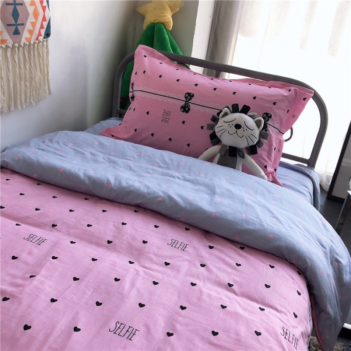 91家纺网 家纺一手货源 找家纺 棉生活 2019新款学生三件套 蜜爱