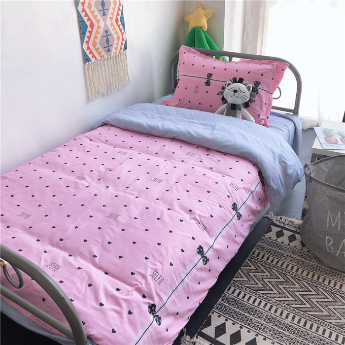 91家纺网 家纺一手货源 找家纺 棉生活 2019新款学生三件套 蜜爱