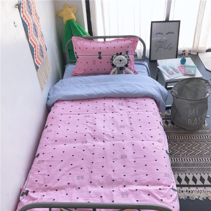 91家纺网 家纺一手货源 找家纺 棉生活 2019新款学生三件套 蜜爱