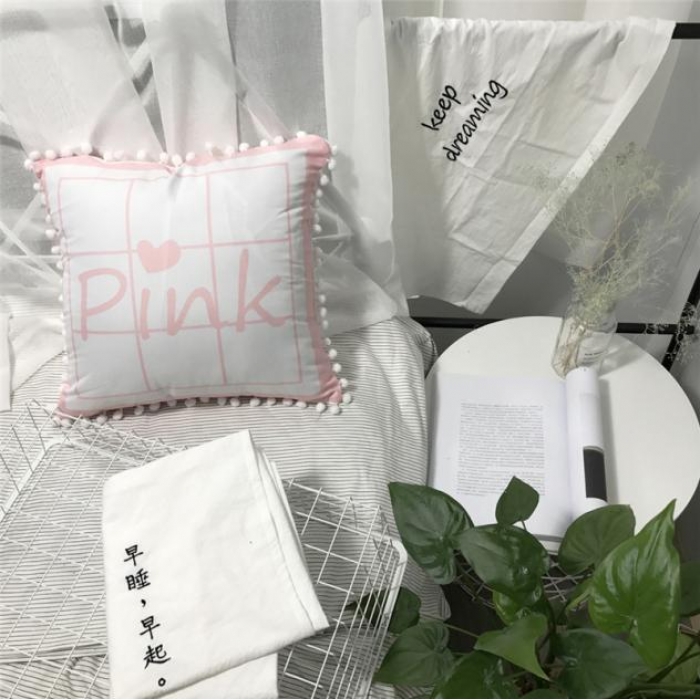 91家纺网 家纺一手货源 找家纺 麦柚家居 抱枕Pink