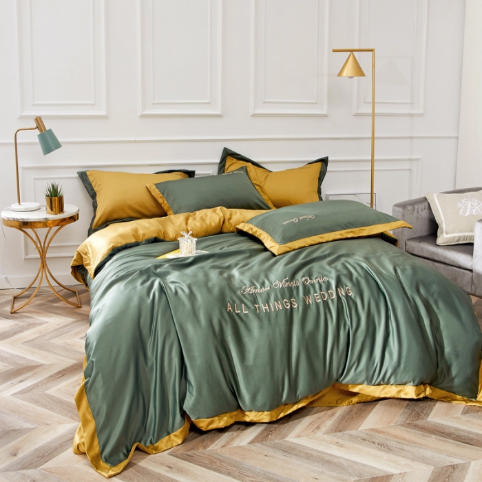 91家纺网 家纺一手货源 找家纺 （总）优悦生活馆 2019新款永恒水洗真丝四件套