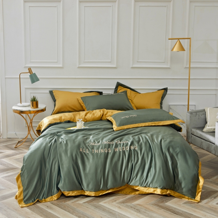 91家纺网 家纺一手货源 找家纺 （总）优悦生活馆 2019新款永恒水洗真丝四件套