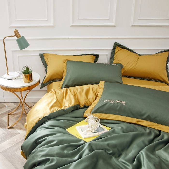 91家纺网 家纺一手货源 找家纺 （总）优悦生活馆 2019新款永恒水洗真丝四件套