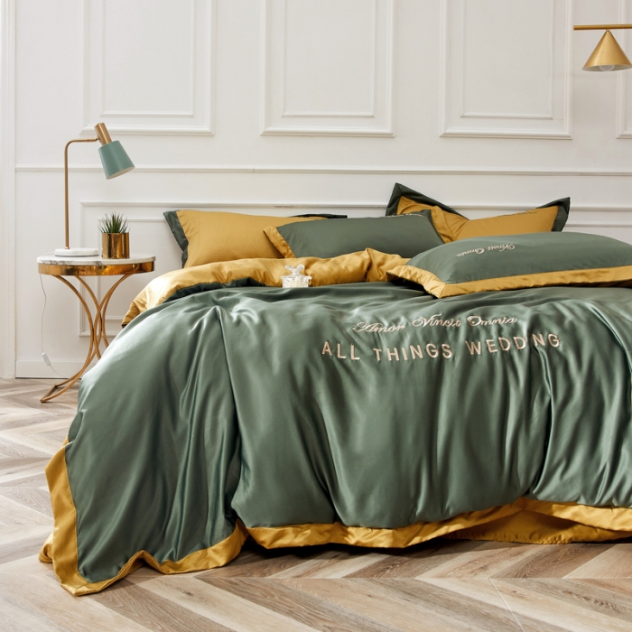 91家纺网 家纺一手货源 找家纺 （总）优悦生活馆 2019新款永恒水洗真丝四件套