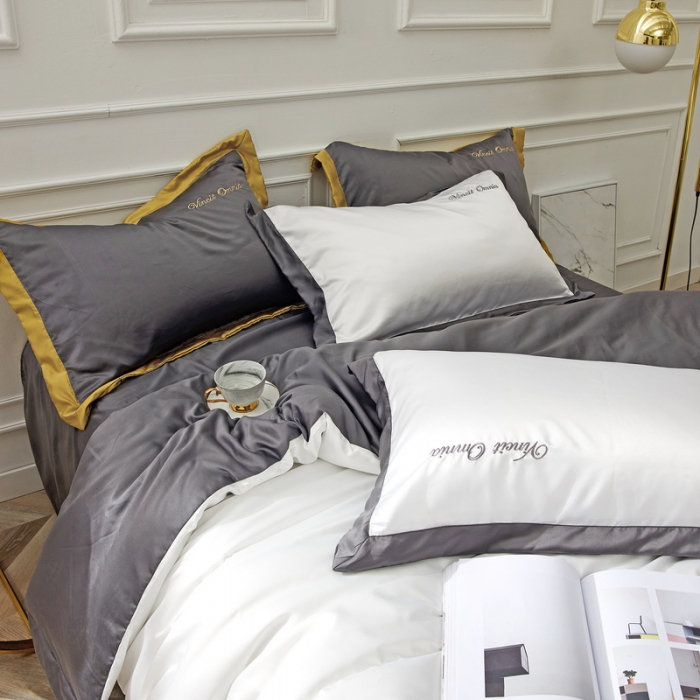 91家纺网 家纺一手货源 找家纺 优悦生活馆 2019新款永恒水洗真丝四件套 永恒-象牙白