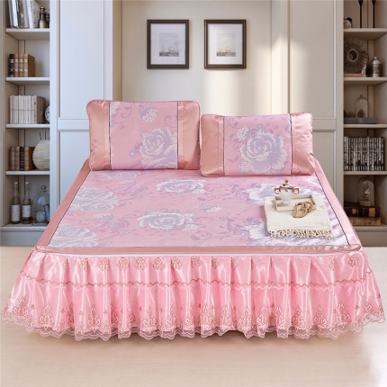 91家纺网 家纺一手货源 找家纺 （总）米莱 无纺布凉席床裙提花床裙凉席