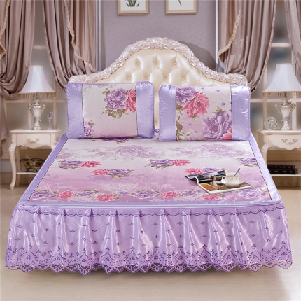 91家纺网 家纺一手货源 找家纺 （总）米莱 无纺布凉席床裙印花床裙凉席