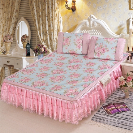 91家纺网 家纺一手货源 找家纺 （总）米莱 无纺布凉席床裙印花床裙凉席