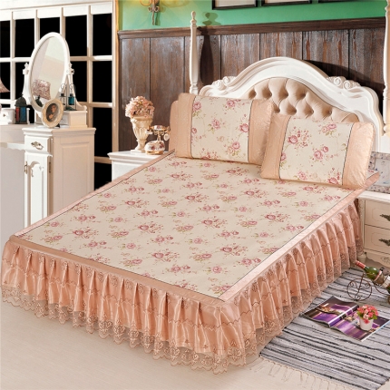 91家纺网 家纺一手货源 找家纺 （总）米莱 无纺布凉席床裙印花床裙凉席