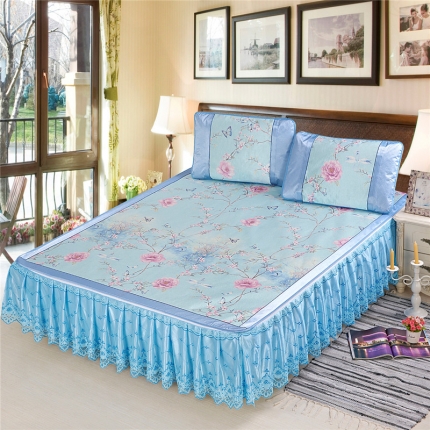 91家纺网 家纺一手货源 找家纺 （总）米莱 无纺布凉席床裙印花床裙凉席