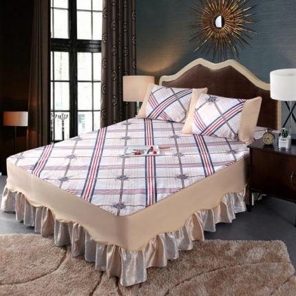 91家纺网 家纺一手货源 找家纺 （总）米莱 新款机洗床笠床裙凉席