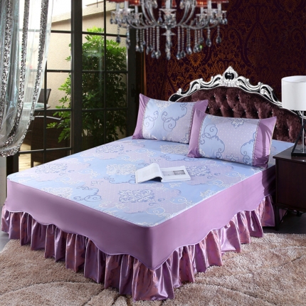 米莱 新款机洗床笠床裙凉席 盛世宫廷